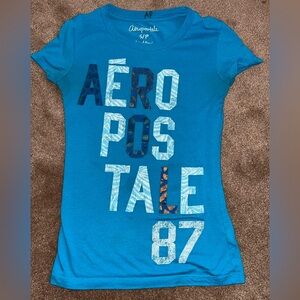 Aeropostale women’s Teal Graphic T-Shirt sz small